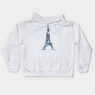 Eiffel Tower Abstract - Watercolor Kids Hoodie